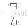 Профиль алюминиевый BIOM PLP-501 50х14.8 плинтус анодированый, (палка 2м), м